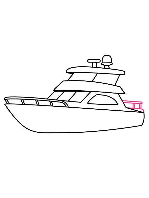 Step 8: Draw the Stern Railing